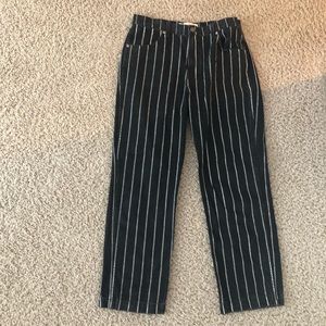 REFORMATION black and white striped pants